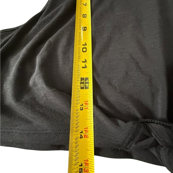 Black Tie-Front Racerback Tank – Size XL - Picture 3 of 4